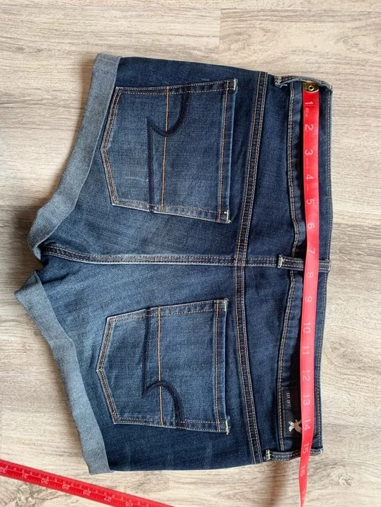 American Eagle Outfitters Dark Blue Denim Jean Shorts - Picture 9 of 11